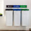 Poubelles murales et de recyclage Sturdy Essentials Rise Capacité totale de 45 gallons: recyclage mixte, matières organiques, déchets - conforme à la norme NYC - triple tri gris