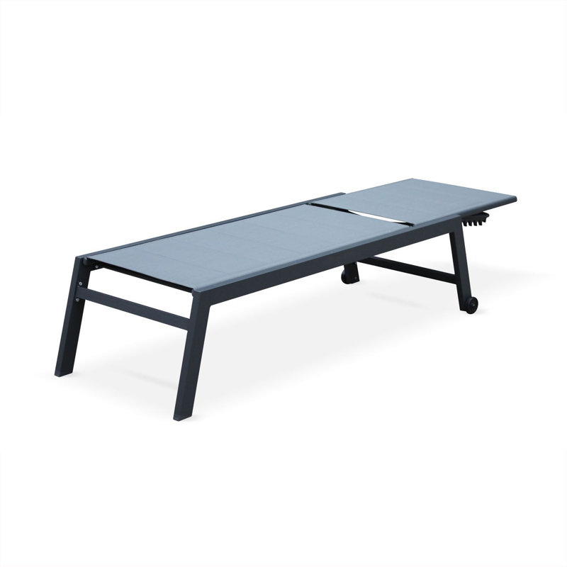 Gabrialla Reclining Sun Lounger, Dark Brown