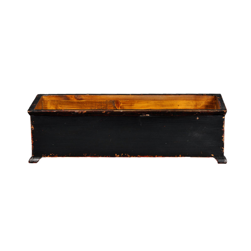Pot à fleurs en bois Maghakia, Noir