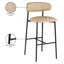 Tabouret de bar rembourré en cuir Lupita-840074823-840074840
