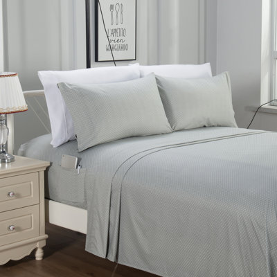 Microfiber Percale Polka Dots Sheet Set