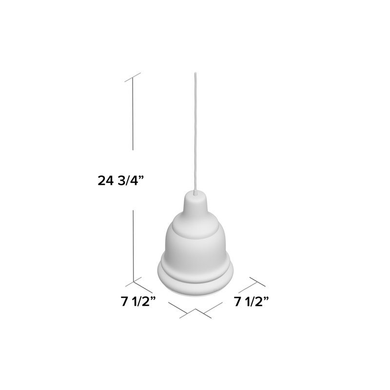 Luminaire suspendu 1 lumière à une cloche