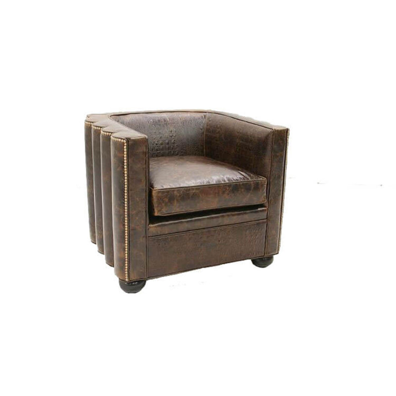 Leather Armchair, Stedman Whiskey, Pewter, Old Gold E