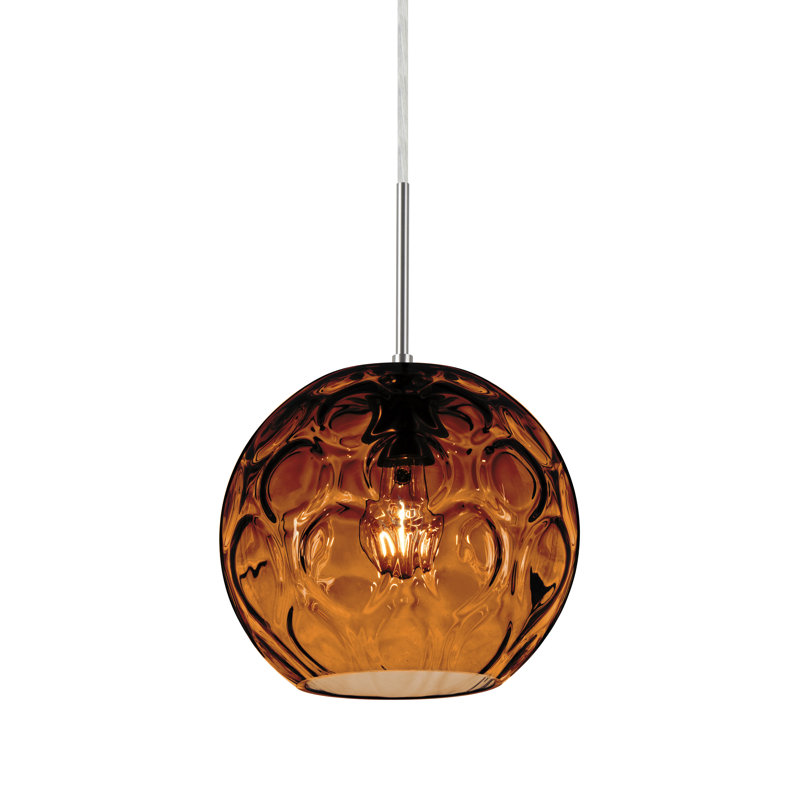Bombay 1 - Light Satin Nickel Single Pendant, Satin Nickel, Smoke