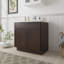 Armoire de salle de bain autoportante 33 po avec 2 portes, sans comptoir, prête à assembler, brun Colton-95216809