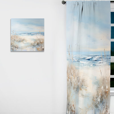 Coastal Ocean Charm In Winter - Rideau occultant Coastal - 1 panneau