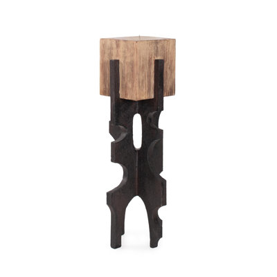 Cade Architectural Pillar Candle Holder- Short