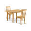 L'ensemble 5 pièces de table et chaises de cuisine comprend une table de salle à manger rectangulaire avec rallonge papillon et 4 chaises de salle à manger, babeurre et cerise-1893868039-1977899372-1977899373
