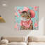Art d'un animal sur toile rose-105527642-105527638