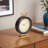 9" Jansen Gold And Brown Desk Clock