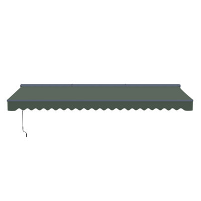Semi-Cassette Motorized Patio Awning with LED Lights - Moroccan Collection 