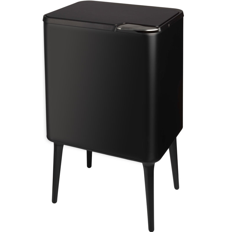 Poubelle Home-Complete - poubelle de 8,7 gallons avec couvercle, pieds amovibles et bac de recyclage / compostage de 3 L - Poubelles de cuisine résistantes aux odeurs