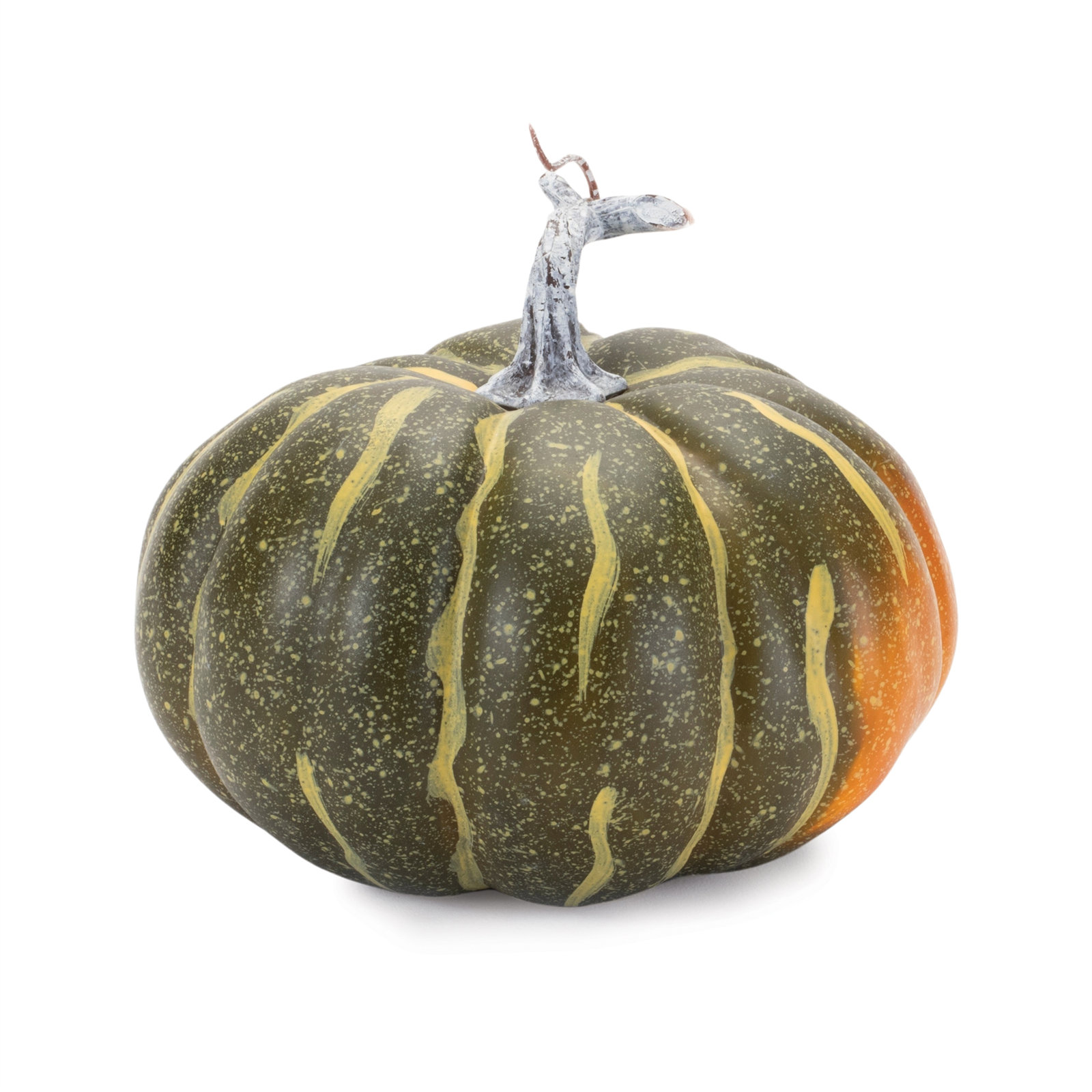 2-Piece Foam Pumpkin Holiday Accent Set, 5" H x 6.25" W x 6.25" D, Green