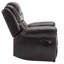 Fauteuil inclinable manuel de cinéma maison avec bande lumineuse DEL pour salon, chambre à coucher, brun