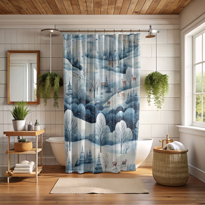 Rideau de douche Frozen Fantasy - Premium, H 74 po x l 71 po