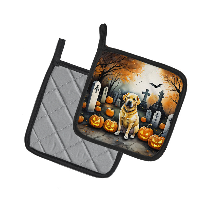 Paire de mangeoires jaunes du Labrador Retriever Spooky