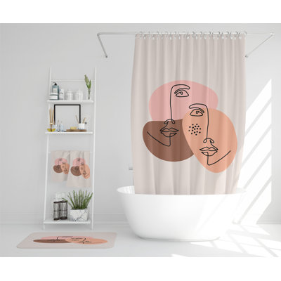 Nasja Polyester Shower Curtain Set