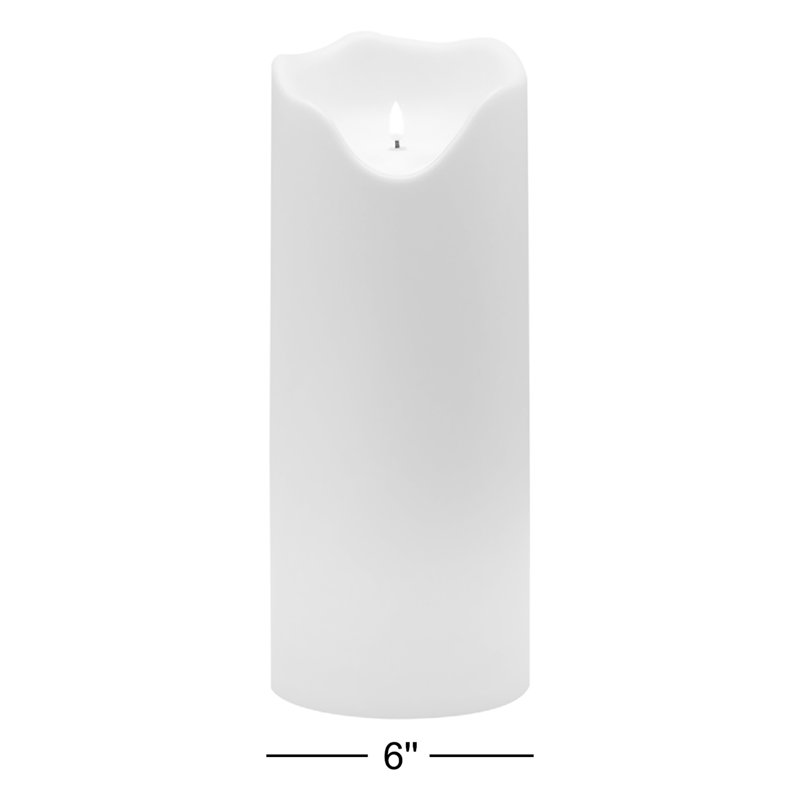 Bougie blanche sans flamme pour l'extérieur, Grand