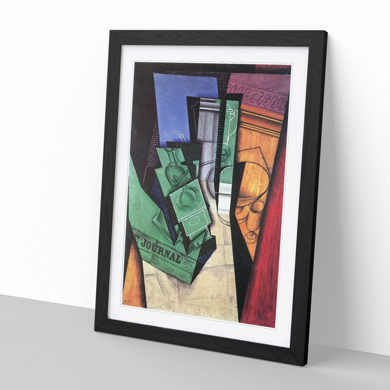 Breakfast by Juan Gris - Picture Frame Graphic Art, Black, 65cm H x 48cm W x 2cm D