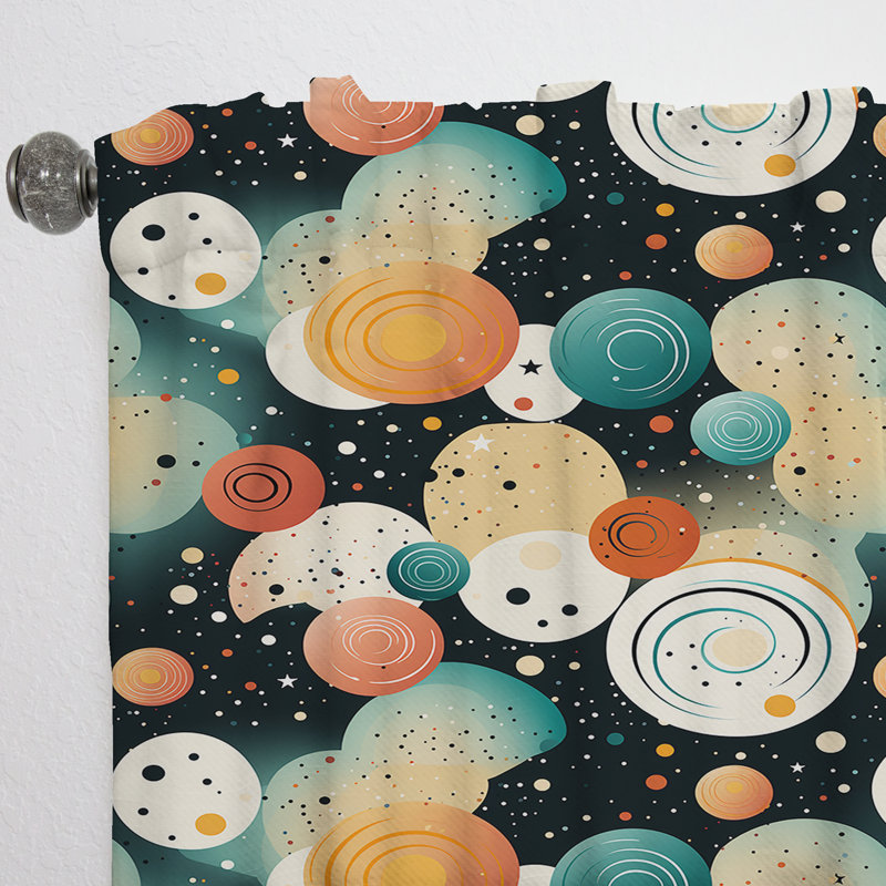 Cosmic Simplicity - Rideau moderne - Velours obscurcissant - 1 panneau, L 52 po x L 95 po