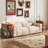  2 PCS Narrow End Tables w/Drawer Shelves & Rubber Wood Legs Sofa Side Table