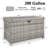 200 Gallon All-Weather Outdoor Storage Box, Wicker Deck Box With Wheels-110439682