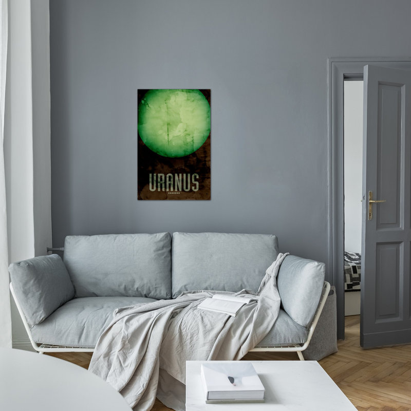 « the planet uranus », impression sur toile tendue, H 61 po x l 41 po x P 1,5 po, Pas de tapis, Toile tendue