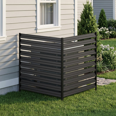 40" x 38" Metal Air Conditioner Fence Outdoor Privacy Screen(2-Panel)