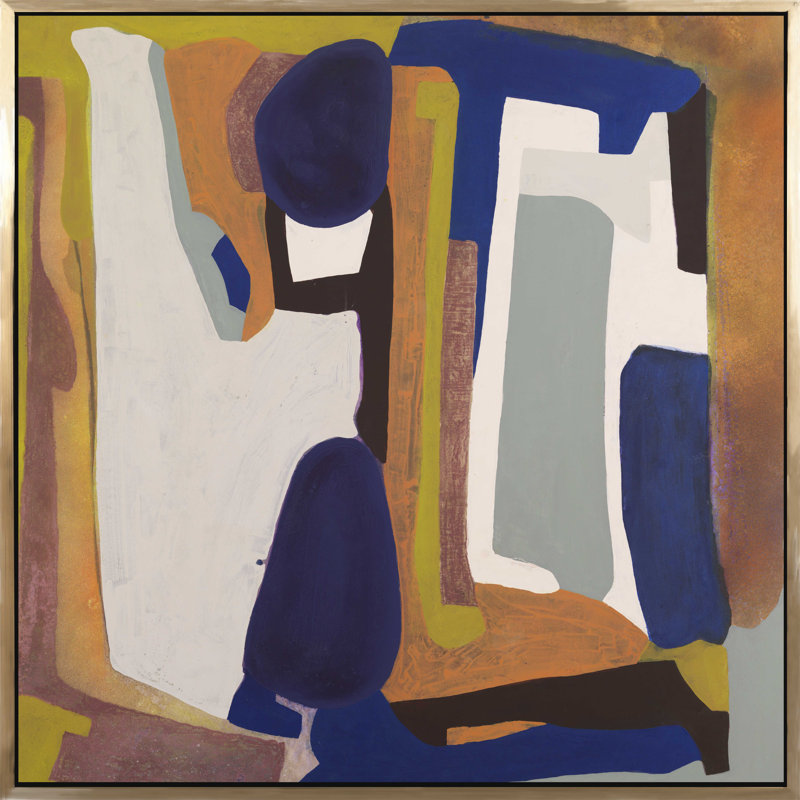 Trois chiffres - peinture sur toile à cadre flottant