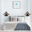 Applique murale industrielle, ensemble de 2 lampes murales rétro en métal noir avec douille E26, luminaire mural d'intérieur de conception bol pour le salon, la chambre à coucher, l'éclairage du couloir