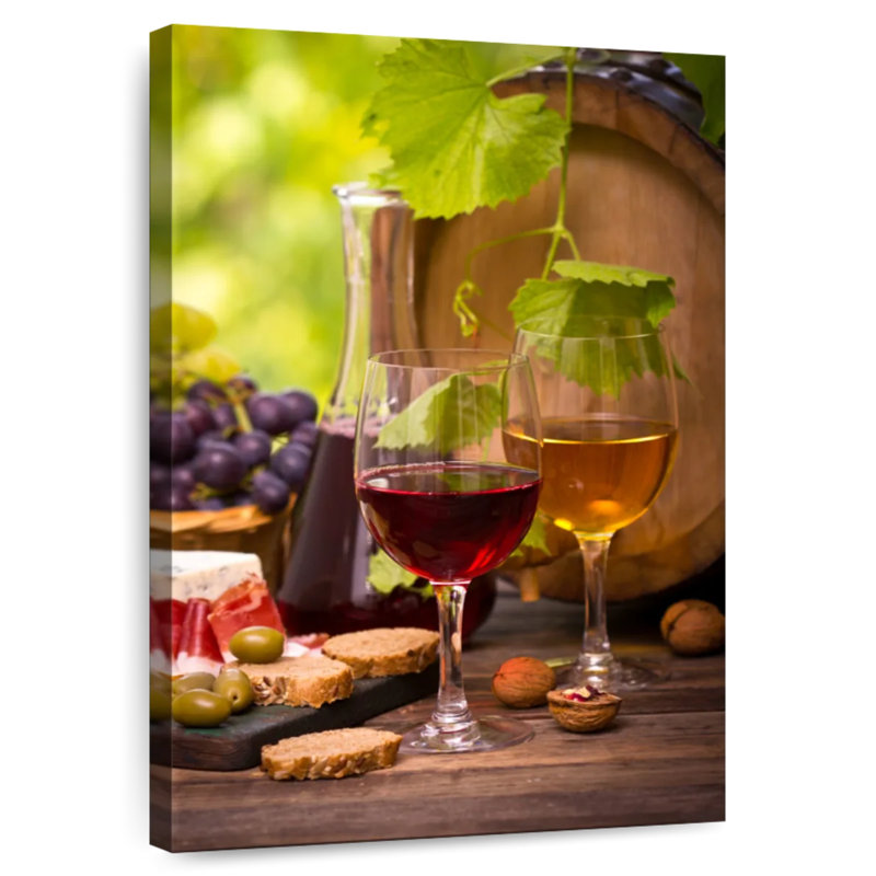 Yarlin Wine Cheese And Bread, 45" H x 30" W