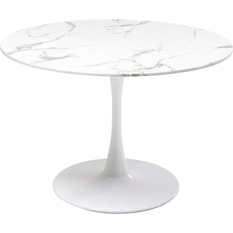 9 Circular 110Cm L x 110Cm W Dining Table, White