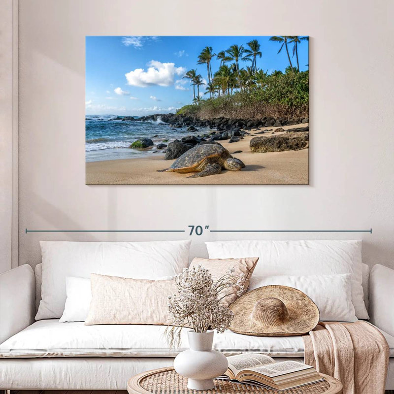 Tortue de mer Brampt Oahu Island, H 30 po x l 45 po