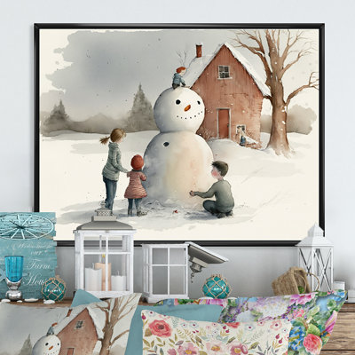 " Kids Playing In The Snow "