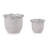 Planter Ceramic Scalloped Rim Ribbed Design Set Of 2-1052548935