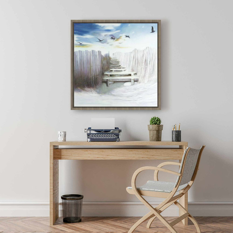 Toile de chambre Breakal à la plage | Cadre bleu