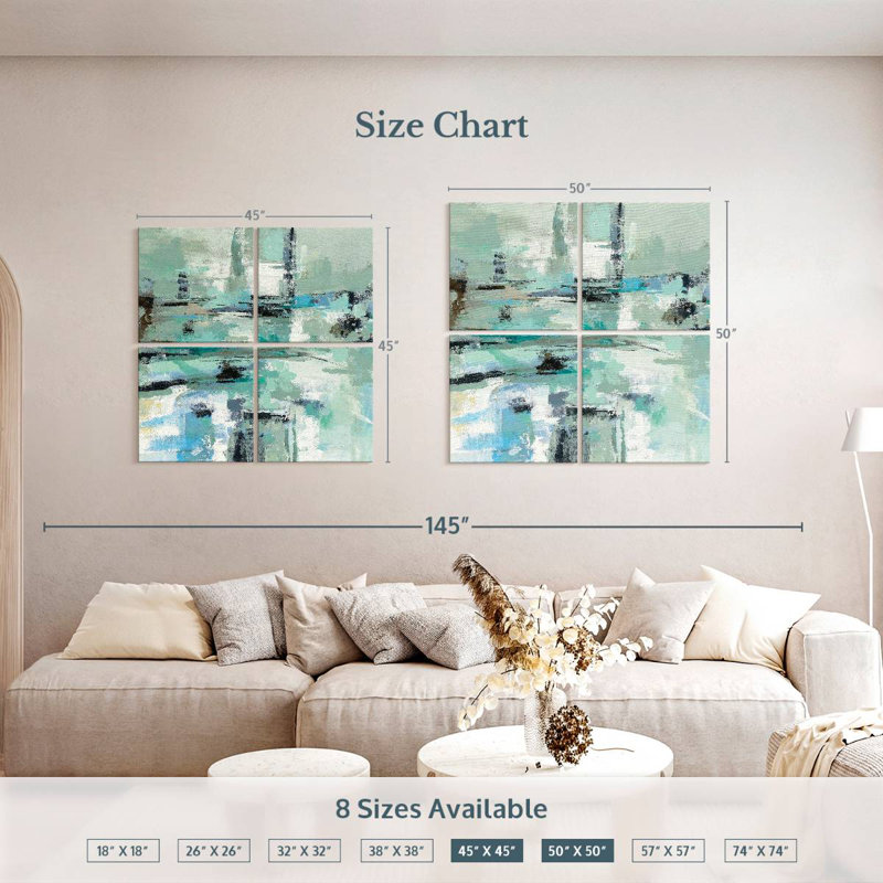 Avery Sage Sea Foam, 50" H x 50" W