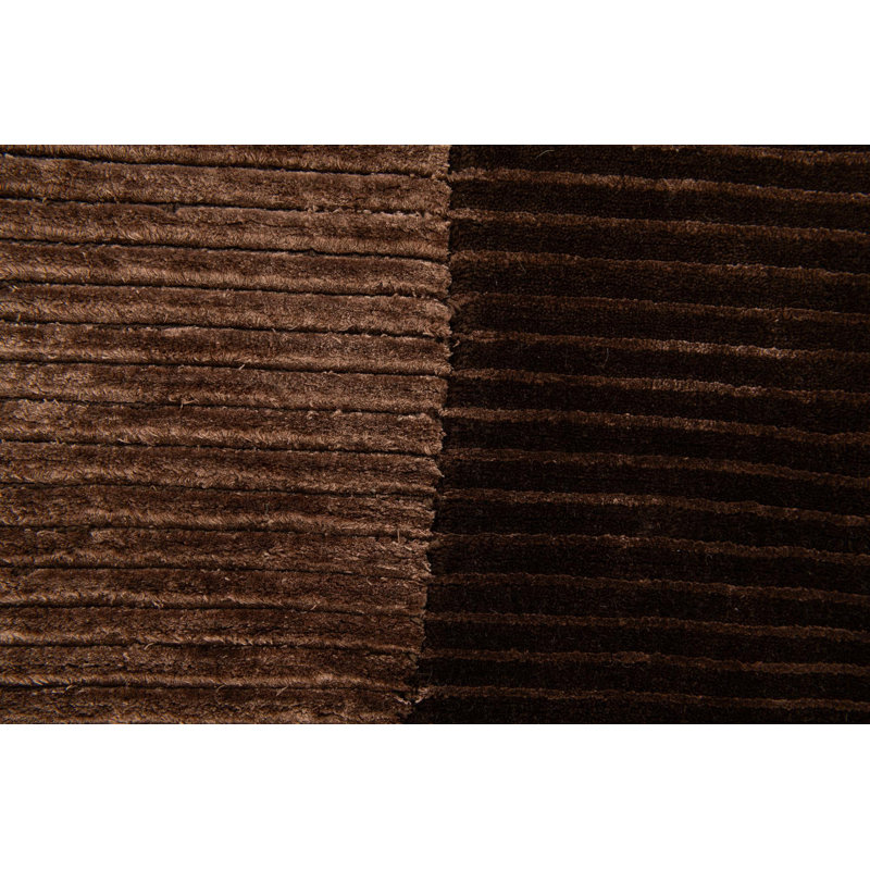 Tapis rond brun Iniguez