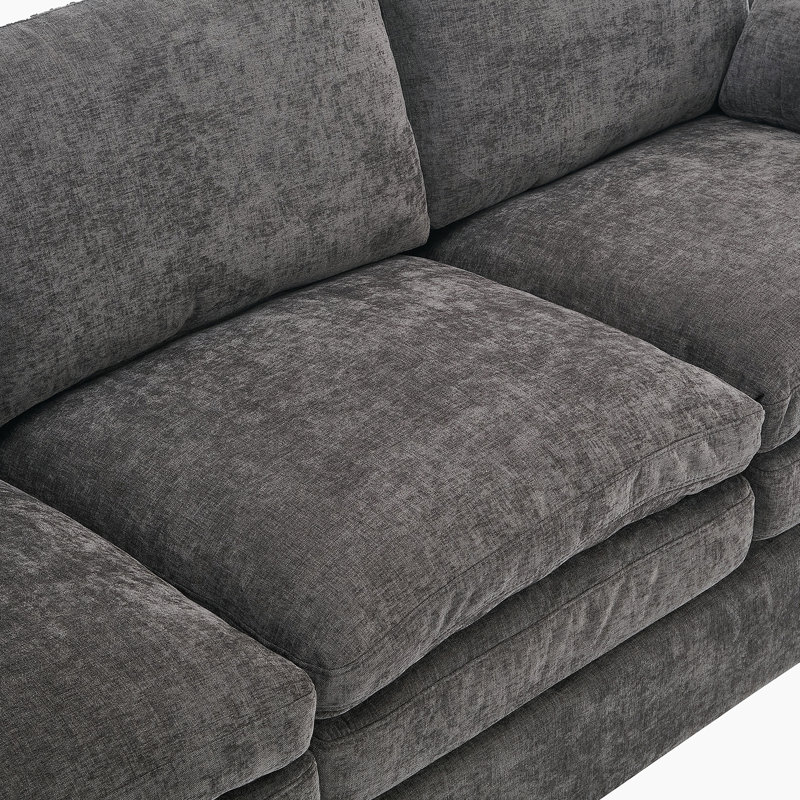 Ensemble de canapé surdimensionné confortable et élégant pour le salon, offrant durabilité et soutien ergonomique, Gris
