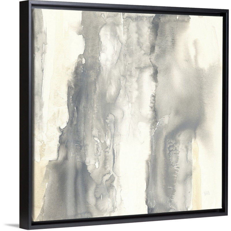 Pale Taupe II - Print, Black Floater Framed, 14" H x 14" W x 1.75" D