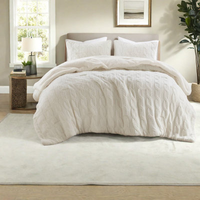 Ensembles de literie pour lit simple luxueux en chenille, ivoire, motif de tricot gaufré confortable pour les maisons modernes