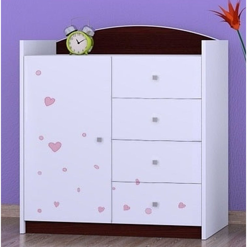 Nicollet Kids 4 - Drawer Combo Dresser, Dark Brown