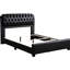 Très grand lit noir pour une détente élégante - Structure et design robustes Un moment de repos serein
