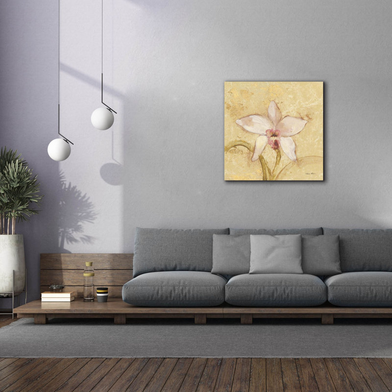 «Petite Orchid 1» par Cheri Blum, art mural sur toile, H 37 po x l 37 po x P 1,5 po