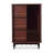 French-Style Vintage Bookcase With Glass Doors For Storage