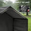 Dog Shade Shelter Outdoor Dog House with Weatherproof Canopy Black