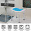 Siège de baignoire spa réglable à 6 niveaux pour personnes âgées, blessées et enceintes - antidérapant, bleu, tabouret en aluminium à 6 niveaux, mobilier bleu