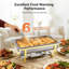 Lot de 4 plats de chafing pour buffet, ensemble de chafing dish de haute qualité