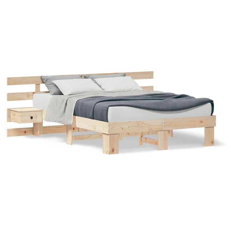 Bed, Natural, Small Double (4')