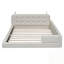 Grand lit plateforme tapissier avec 2 lampes de lecture-677617794